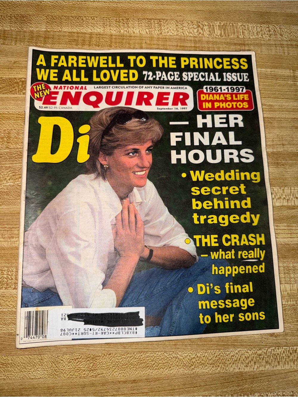 September 16 1997‎ Vintage National Enquirer Magazine Princess Diana special